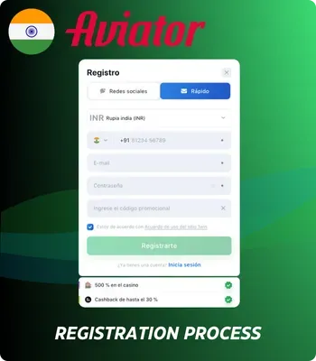 Registration Process Aviator promo code today